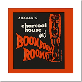 Vintage Charcoal House and Boom Boom Room Tiki Bar Posters and Art